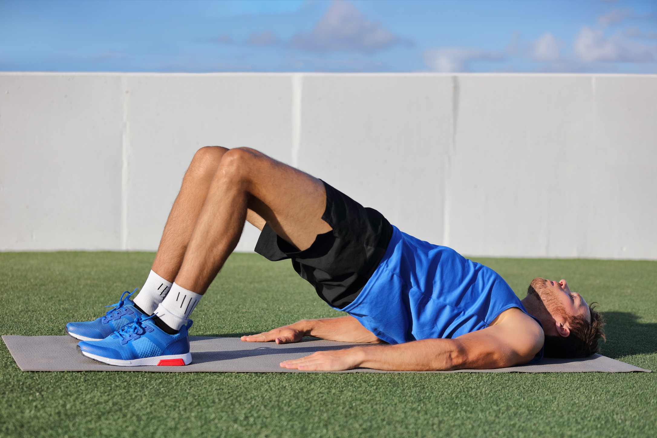 Man Doing glutes workout Man Doing glutes workout